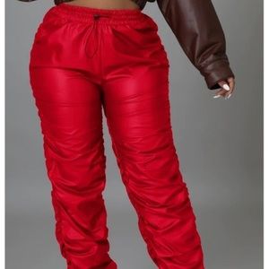 Red Leather pants